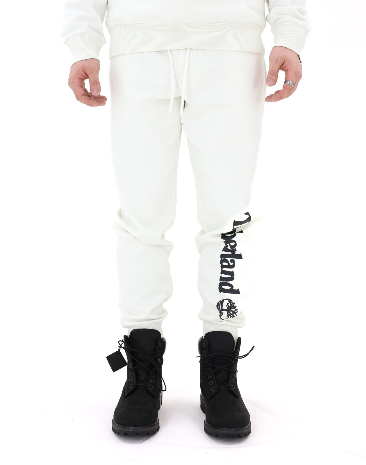 Mens Timberland Vintage White Linear Logo Sweatpants - XS 2890₽