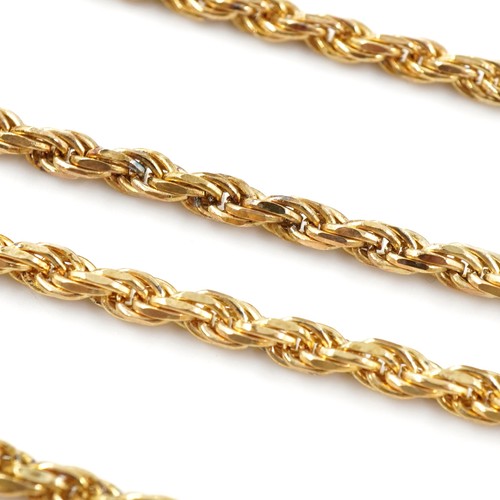 Set of 6 Gold Toned 925 Sterling Silver 4mm Rope Chain 20in Necklaces (135g) - Picture 10 of 14