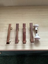 Vintage Wooden Door Handles and Porcelin Knob