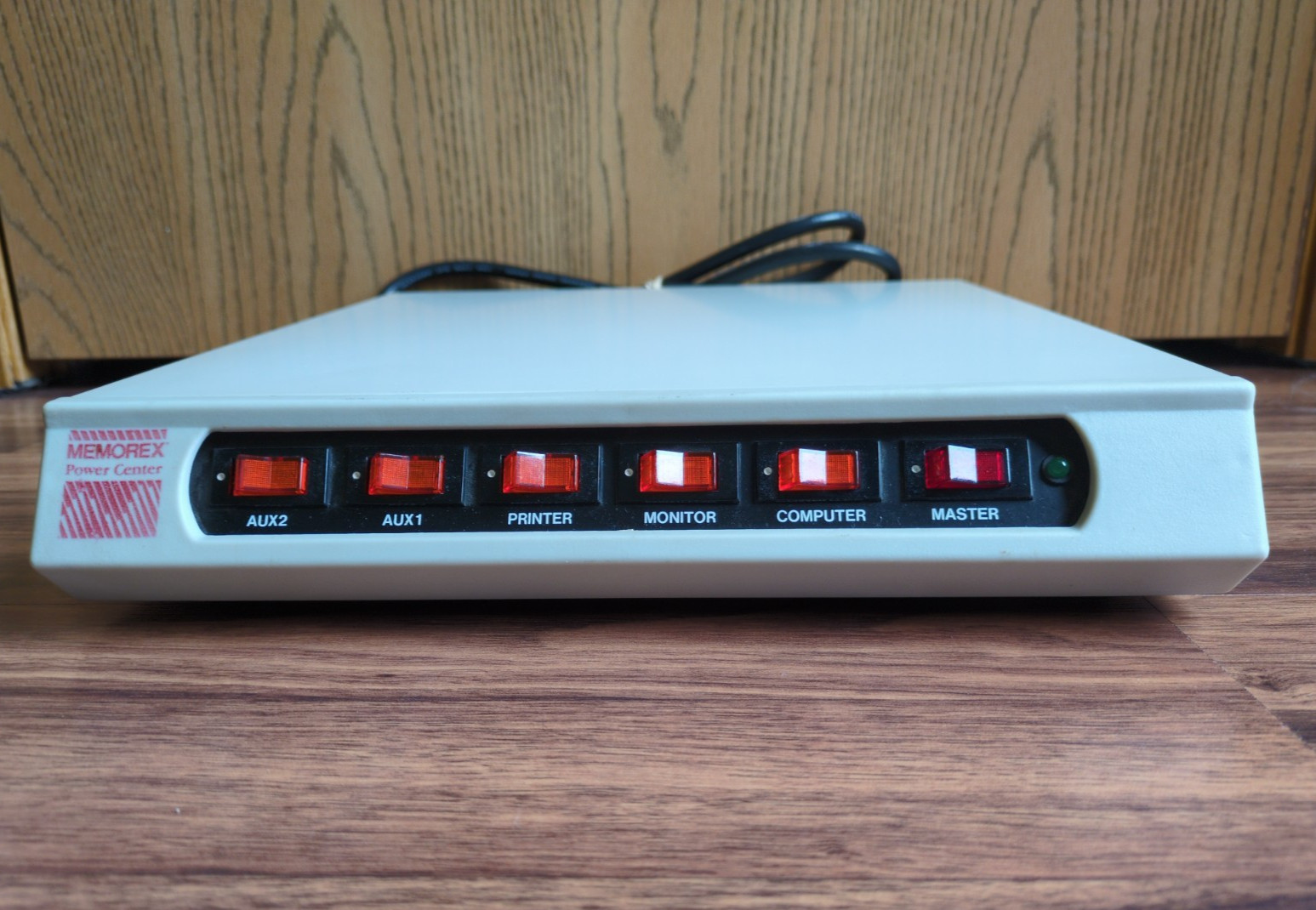 Vintage Memorex Power Center 5 Outlet Surge Protector TVSS1449 PC-006-1 *TESTED*
