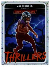 2025 Panini Rookies & Stars #12 ZAY FLOWERS - THRILLERS SILVER PRIZM - RAVENS