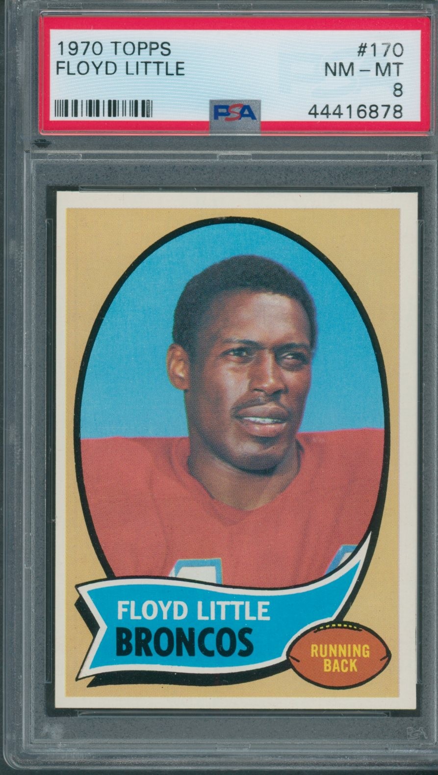 1970 Topps #170 Floyd Little PSA NM-MT 8 *6878