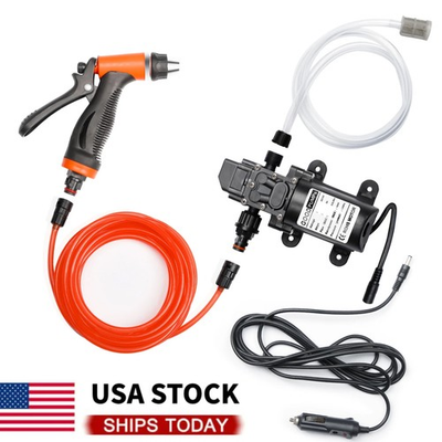 #ad 160PSI Washdown Wash Pump Kit Electric DIY Car Washer Cleaner Sprayer 12V Tool $28.98