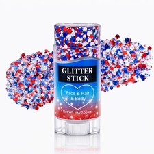 4th of July Red White Blue Glitter Stick Patriotic Glitter Face Hair Body