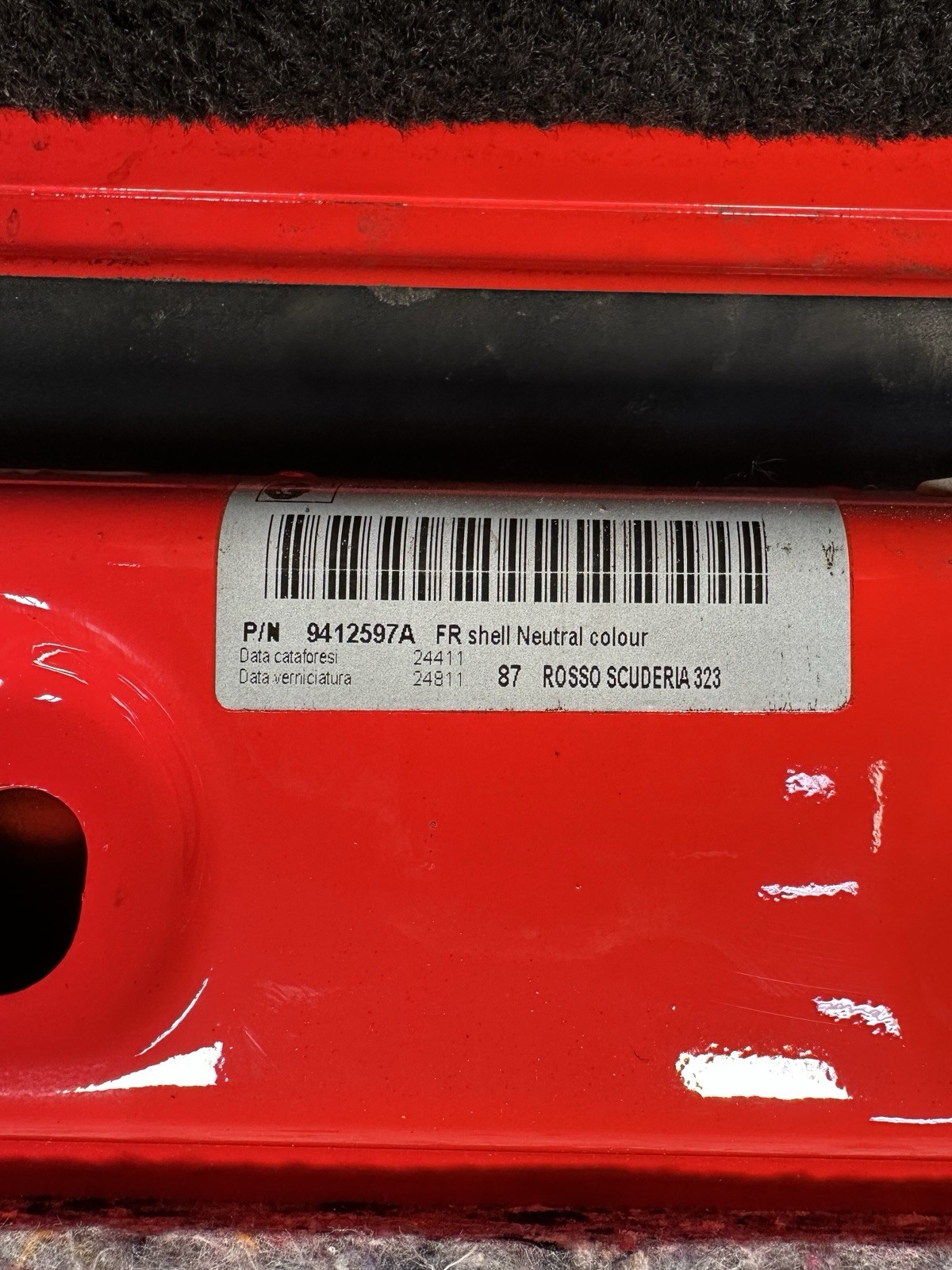 Ferrari California 30 2008-2014 Roof panel Red P/N 9412597A