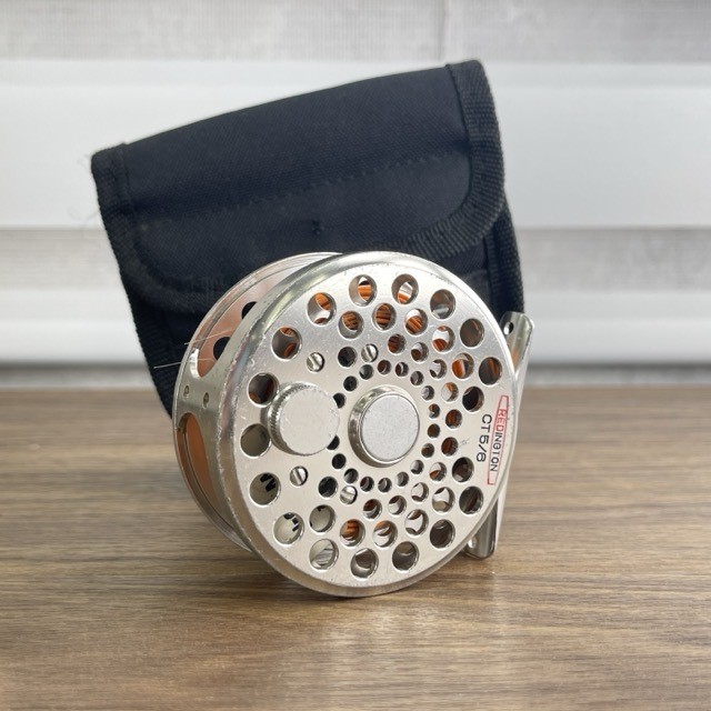 Used Fly Reel REDINGTON CT5/6 Silver, with Storage Case