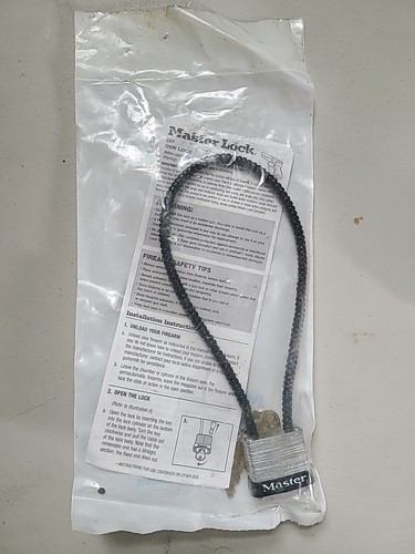 Master Lock Cable Gun Lock & 2 Keys (107 Gun Lock) C7