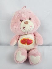 Vintage 80's Kenner  CARE BEAR plush stuffed TOY pink hearts LOVE A LOT 13"