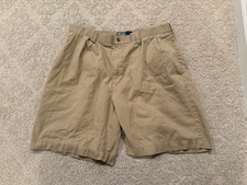 Polo Ralph Lauren Men's Classic Fit Khaki Flat Comfy Front Preppy Shorts Size 36