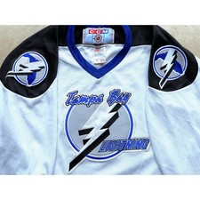 Tampa Bay Lightning 90s CCM Maska jersey XL white home Florida NHL hockey vtg