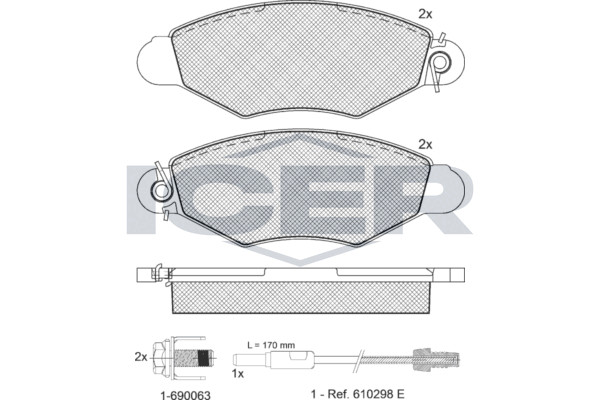 Bremsbelagsatz Vorne Bendix-System FüR Renault Kangoo Kc0/1 Rapid Fc0/1 97-08-image
