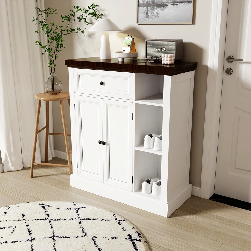Vorratsschrank Sideboard Holzschrank mit verstellbarem Regal Küchenschrank - Bild 1 von 4