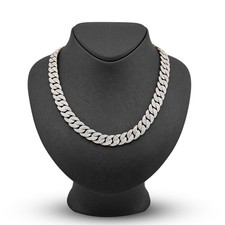 12MM 10k Yellow Gold 20.05 CTW 73.1gms Natural Diamond Cuban Chain 22In Necklace