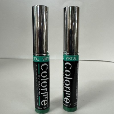 2 Pack Hair Mascara Temporary Hair Color Vibrant Root Touch-Up-TEAL VIRTUE