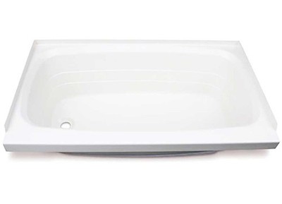 Lippert 209681 White Bathtub with Left Drain, 24x46 Inches