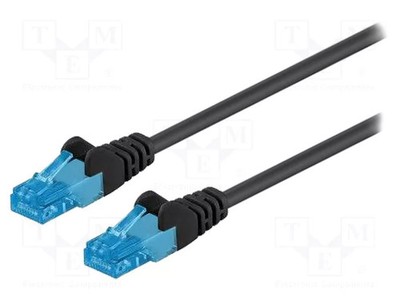 Line Patch cord 3m 26AWG Cu U/UTP LSZH schwarz 6a