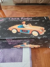 Vtg 1996 Barbie AM FM Clock Radio Alarm 1962 Austin Healey Convertible Car NEW