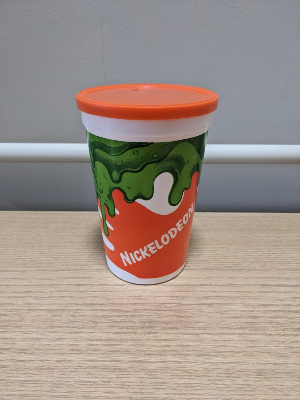 Vintage Pizza Hut Nickelodeon Studios Slime Orange Lid Plastic Cup Viacom 1990