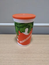 Vintage Pizza Hut Nickelodeon Studios Slime Orange Lid Plastic Cup Viacom 1990