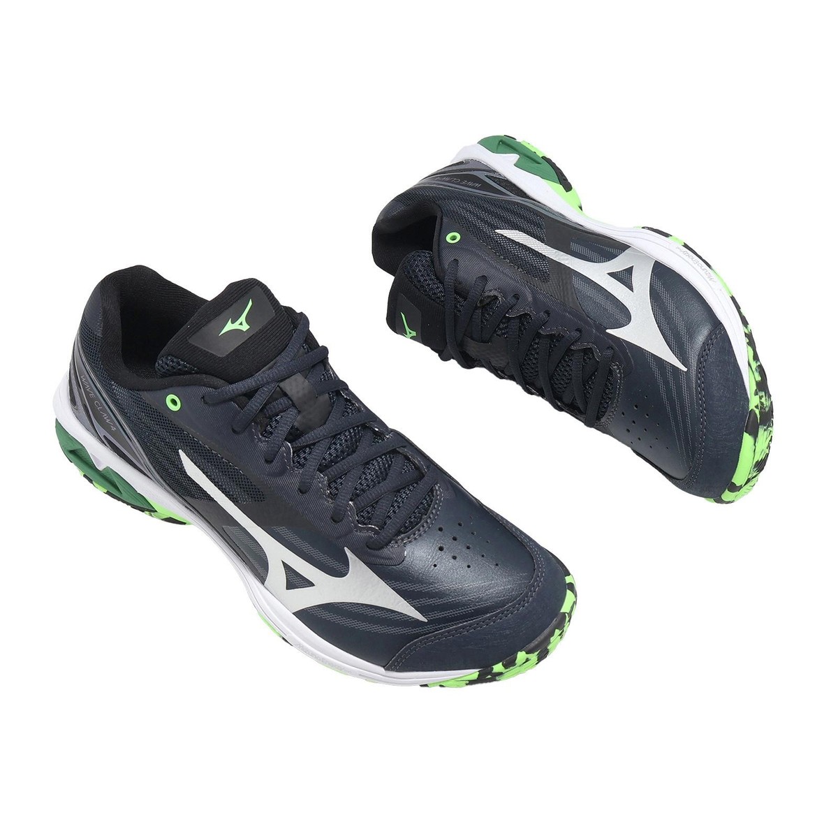 Mizuno Wave Claw 4 Super Wide Black Green Men Badminton Shoes