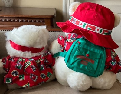 pair of 1993 Marshall Field's Santa Bears