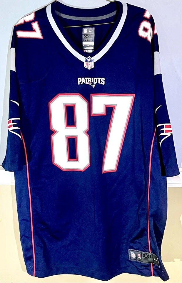 ¡Bonito! Camiseta para hombre New England Patriots Rob Gronkowski #87 XXL Nike On Field NFL Foto 3 de 4