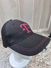 T-Mobile Tuesdays Black & Pink Mesh Baseball Cap Hat One Size Adjustable Strap