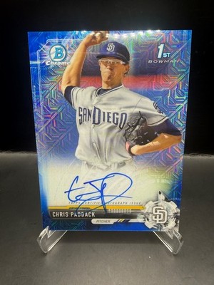 2017 Bowman Chrome Chris Paddack Blue Mojo Refractor Auto /150 #CPA-CP