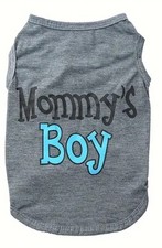 Mommy s Boy T-Shirt Lightweight Dog Small Pet Cat Costume Puppy New Free Ship M
