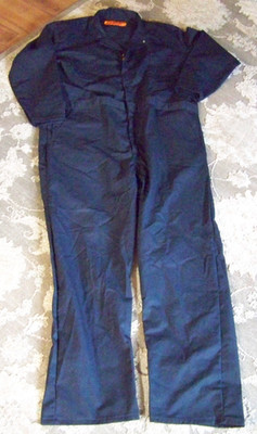RED KAP CT10NV4 Navy blue Twill Acton Back Zip Front COVERALLS Sz. 52-LN