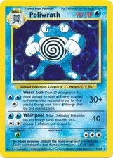 13/102 POKEMON BASE SET UNLIMITED POLIWRATH HOLO RARE NEAR MINT