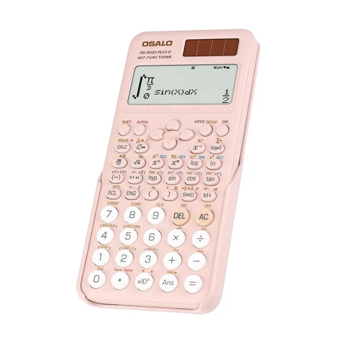 OSALO Scientific Calculator 417 Function 2 Line 10+2 Digits Written Display S...