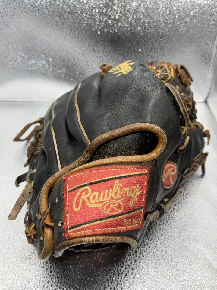 Guante de Béisbol Rawlings Corazón de la Piel Negro Modificado Trapecio Web 11 1/2 11.5 Foto 2 de 4