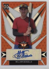 2021 Leaf Valiant Orange /99 William Bergolla #BA-WB2 Auto 8d2