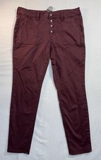 Universal Thread Mid Rise Skinny Jeans Women  s 10/30R Burgundy Stretch Pants