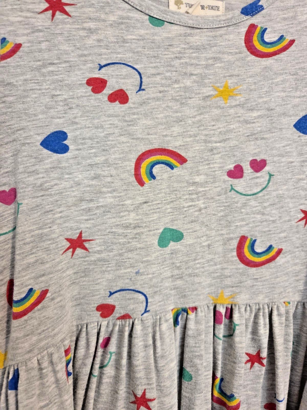 TUCKER + TATE GIRL'S SHORT SLEEVE DRESS POCKETS STRETCH SIZE 7