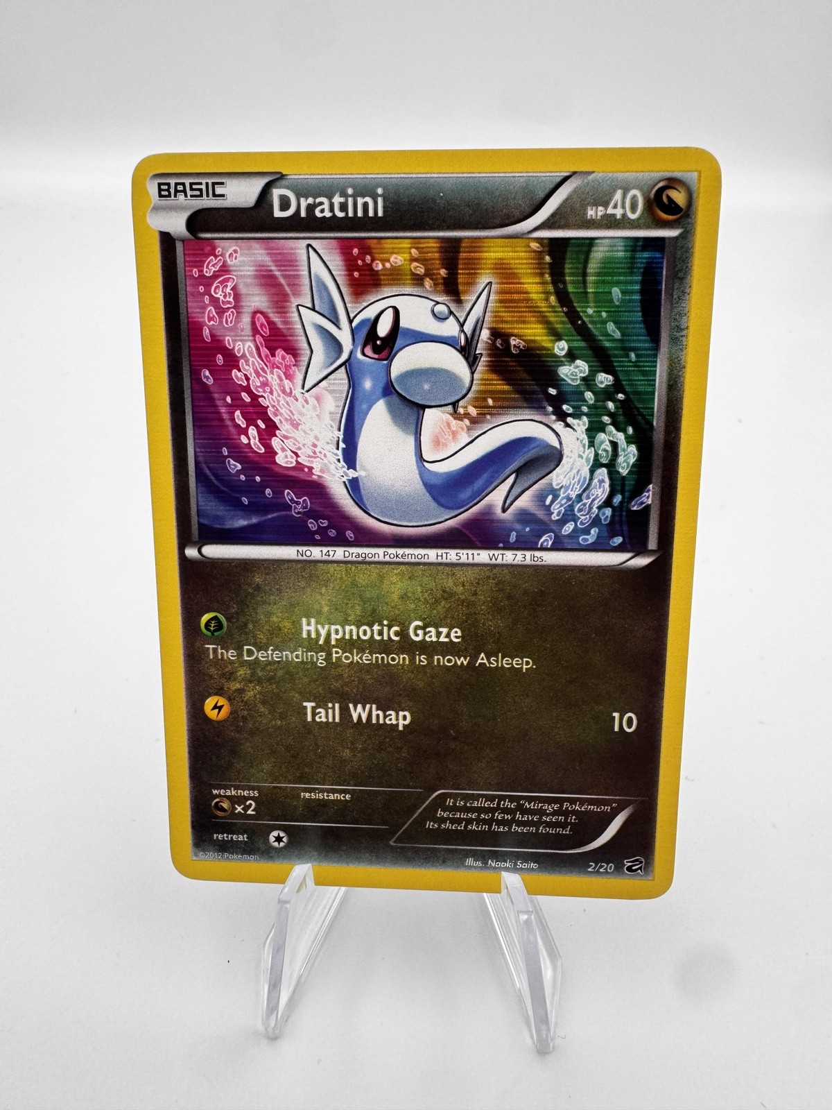 Pokémon Dratini 2/20 Dragon Vault Basic 40 HP Holo Rare English