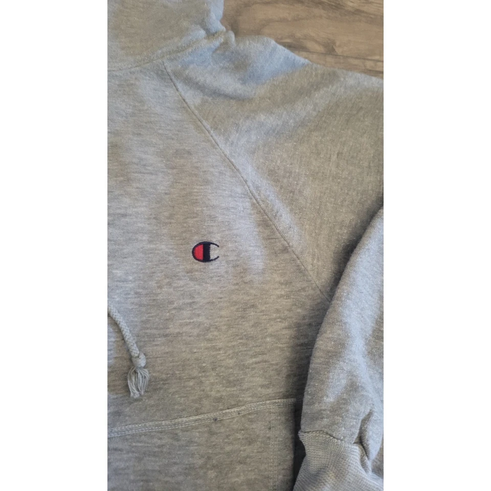 Sudadera con Capucha Juvenil Vintage Años 80 Champion Tejido Inverso Gris Talla 10-12 Nueva con Etiquetas Foto 2 de 4