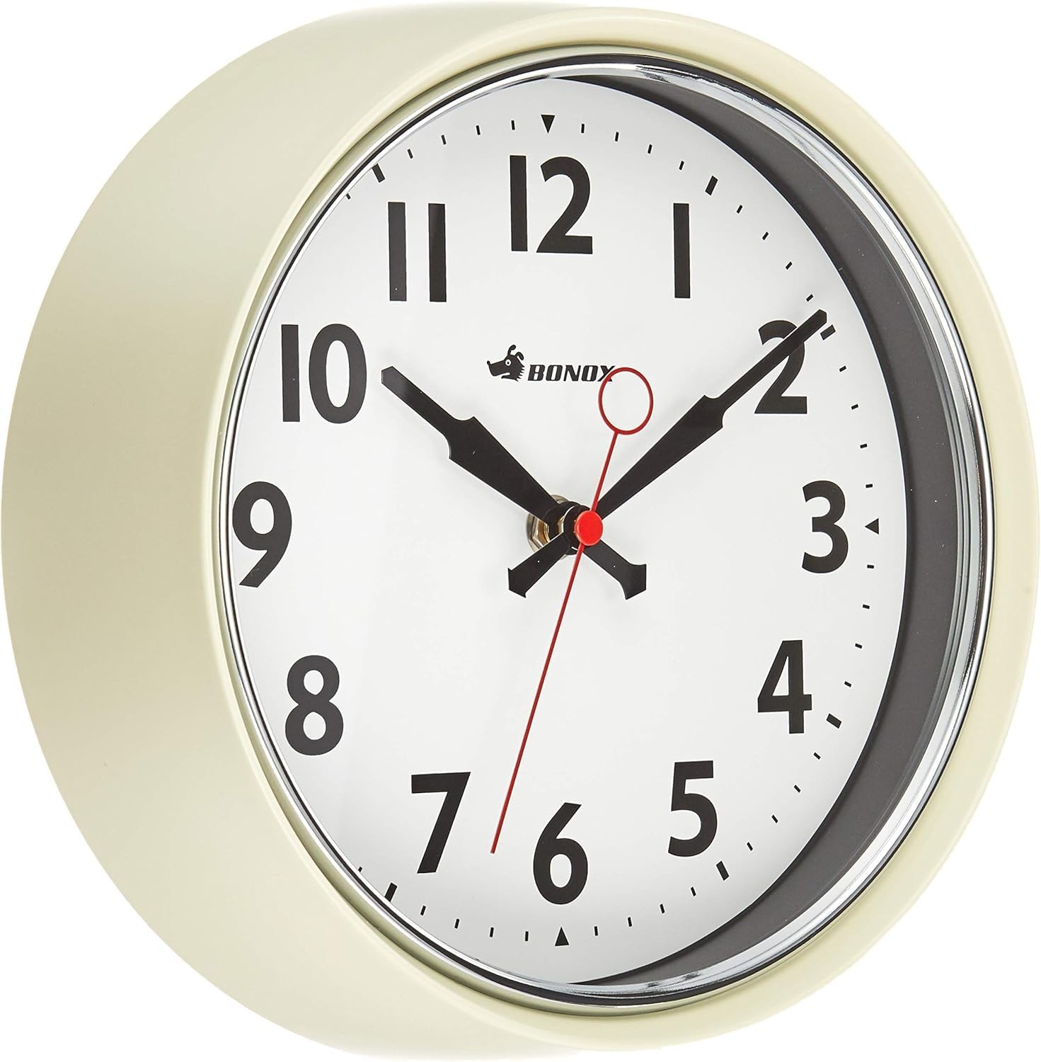 Dulton Wall Clock Ivory 210mm Round Analog Hanging Clock S426-207IV