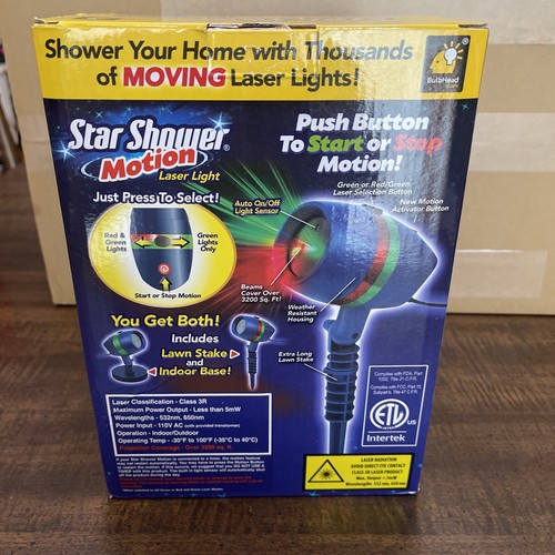 Star Shower Motion Laser Light Bulbhead Brand New - Picture 5 of 6