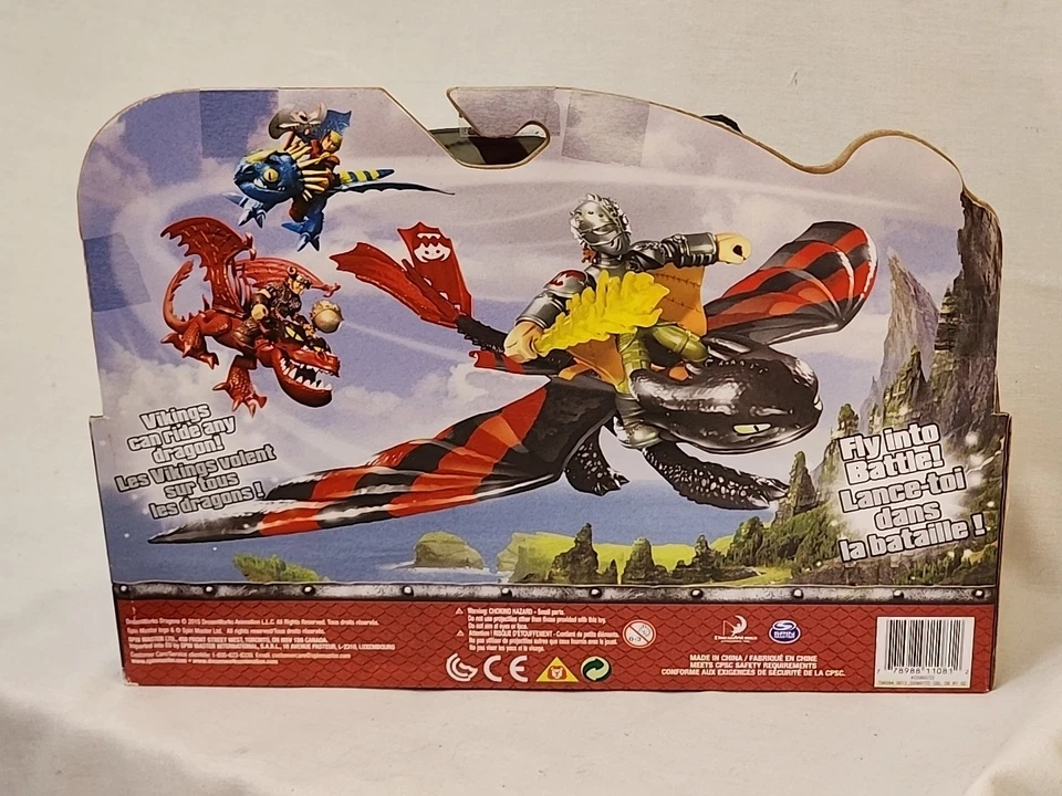 Conjunto de bonecos de ação soluço e desdentado brinquedo Dreamworks Dragons 2015 - Imagem 2 de 3