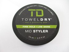 Men's Hair Style Towel Dry Mid Styler Firm Hold Low Shine 2.5 oz