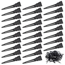 120 PCS 1.77" Single Prong Curl Clips Black Curl Pins Duckbill Clips Metal Al...