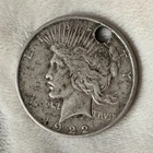 1922 Peace Silver Dollar Silver Philadelphia Business Strike Holed