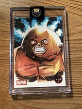 Marketplace image: 2025 Topps Chrome Deadpool Juggernaut Sketch Signed By Artist Jason Crosby #1/1
