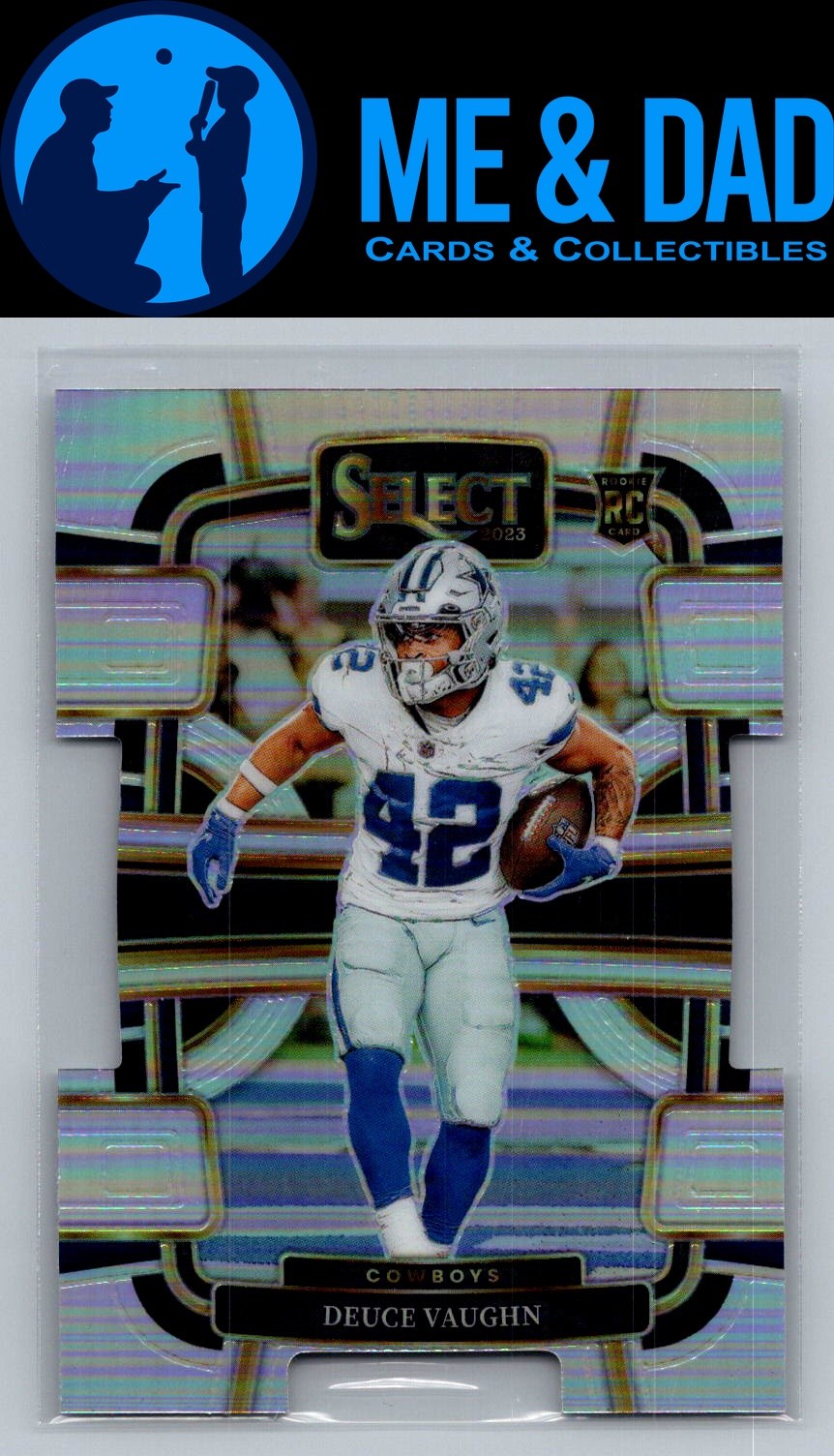 2023 Panini Select #28 Deuce Vaughn Silver Prizms Die Cuts