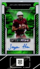 2025 Leaf Optichrome #BA-JH2 Jaylen Henderson Base Autographs Crystal Green