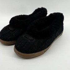 UGG Women's 1871 Black Rylan Slippers Women's Size 7 Leather Sheepskin