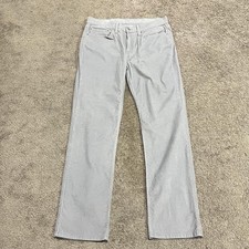 Levis 514 Pants Mens 34x32 Gray Corduroy Regular Fit Straight Leg 5 Pocket