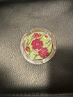 Purse Hanger Hook– Table Handbag Holder w/ Non-Slip Grip Flowers/Silver — photo 2